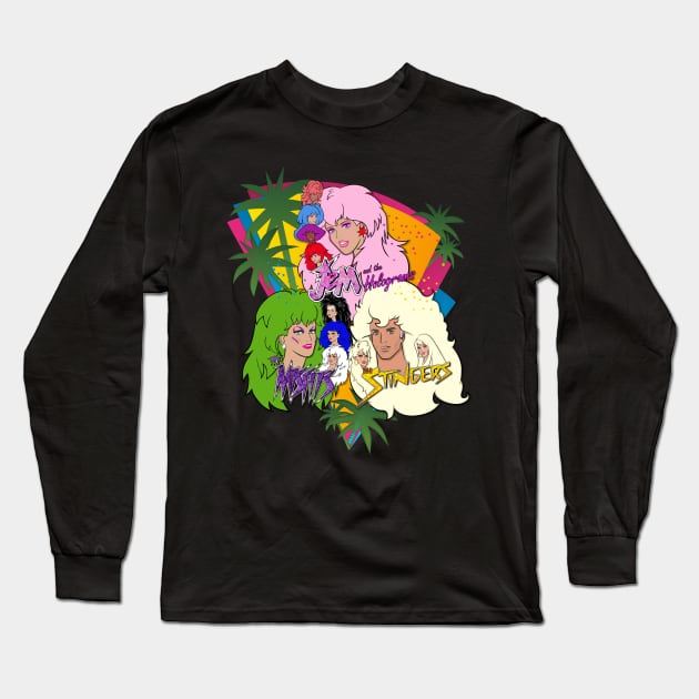 Jem Battle of the Bands 80s by BraePrint Long Sleeve T-Shirt by Braeprint